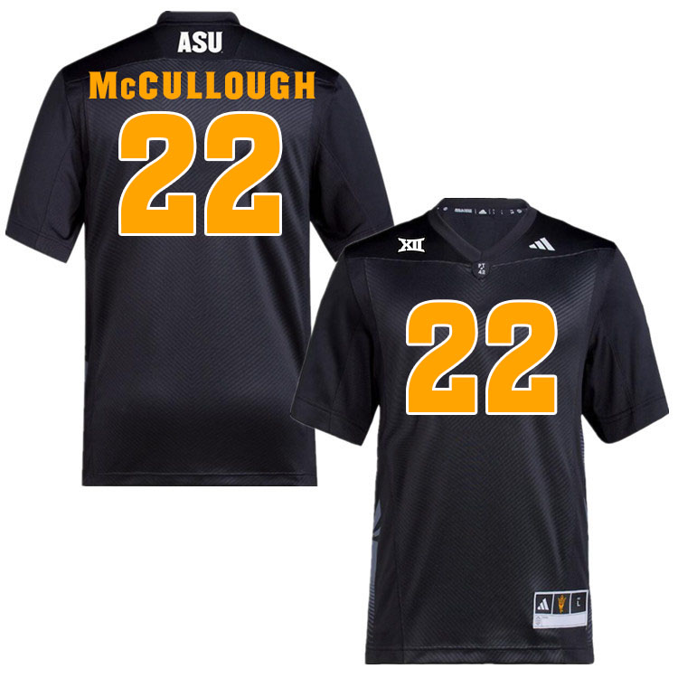 Men #22 Caleb McCullough Arizona State Sun Devils College Football Jerseys Stitched-Black